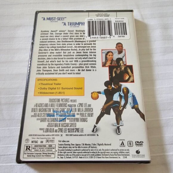 He Got Game DVD - Denzel Washington Spike Lee Film - Picture 2 of 6
